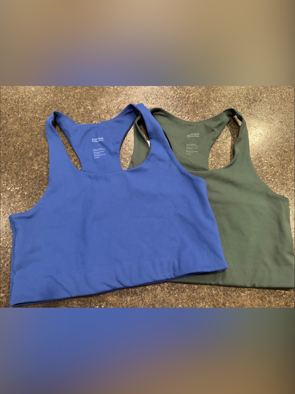 Girlfriend Collective sports bras size L never worn